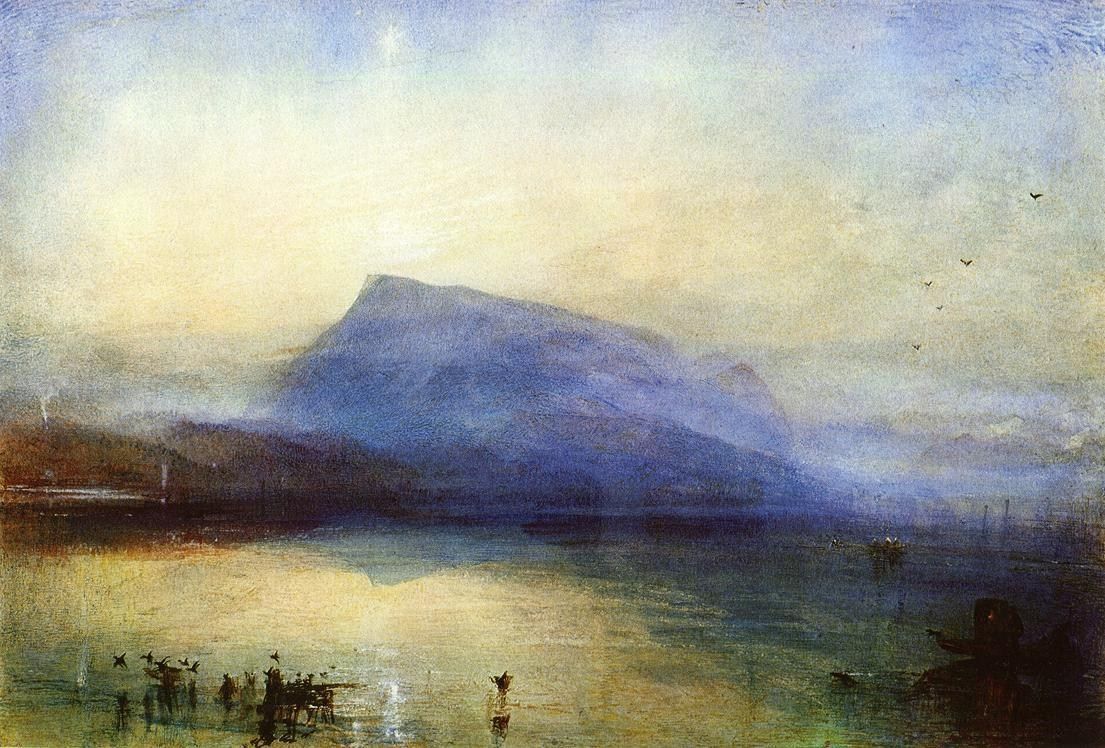 Joseph Mallord William Turner The Blue Rigi Lake of Lucerne Sunrise